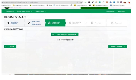 ONLINE CAC BUSINESS NAME REGISTRATION