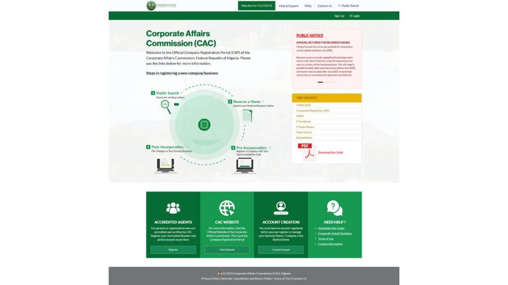 Reserve a Business Name on CAC