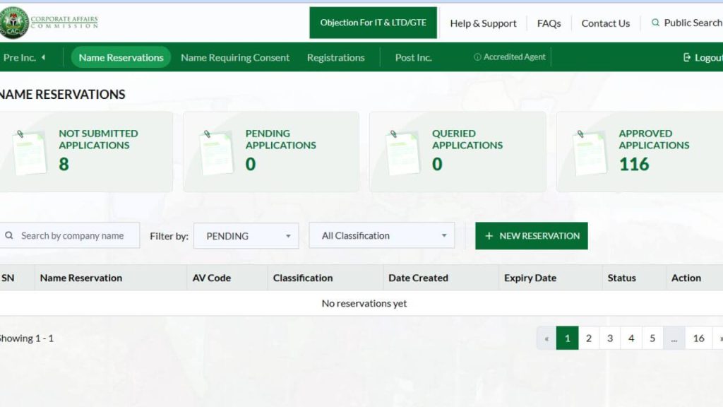 Reserve a Business Name on CAC